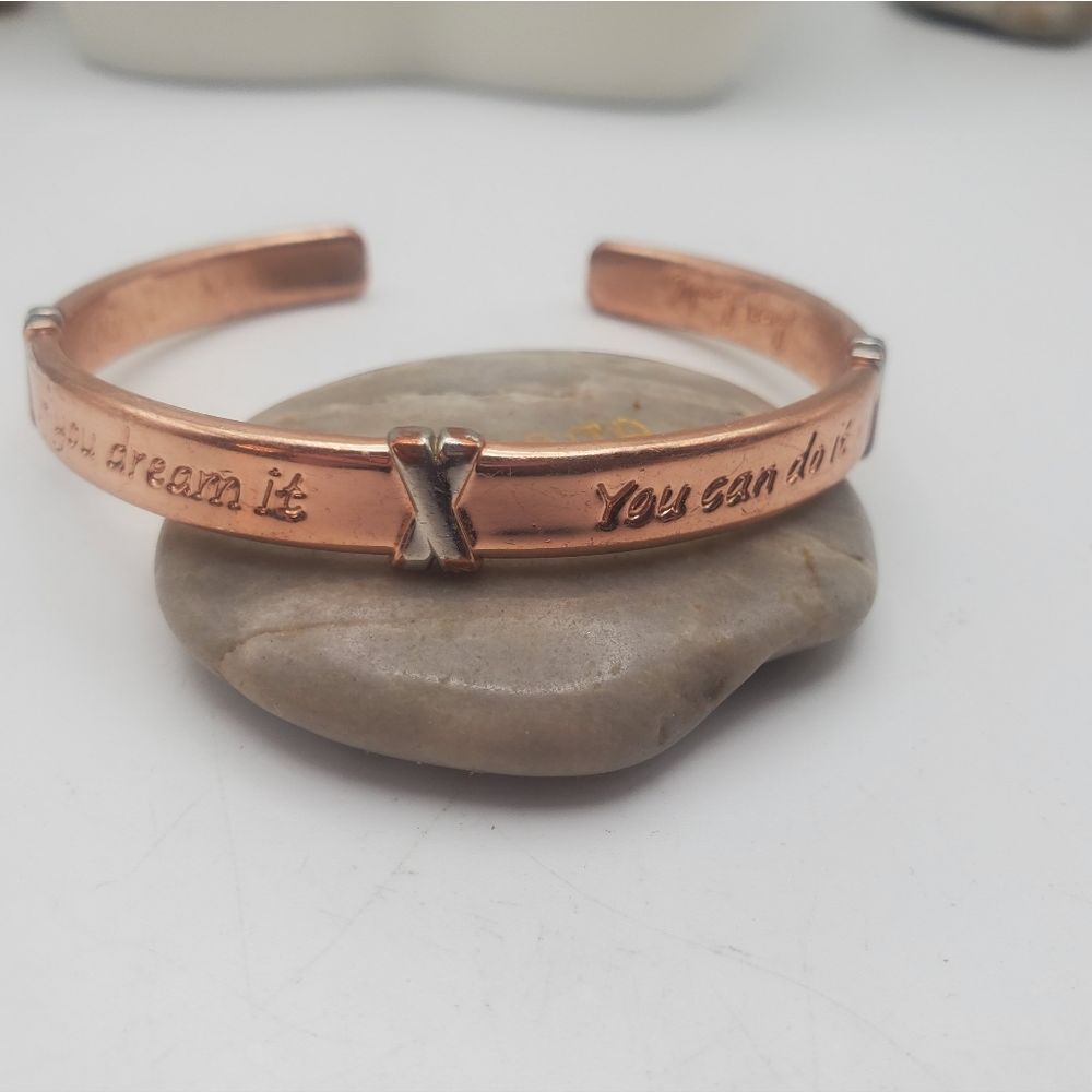 Copper and silver if you can dream it you can do it. Cuff bracelet jewelry B0620
